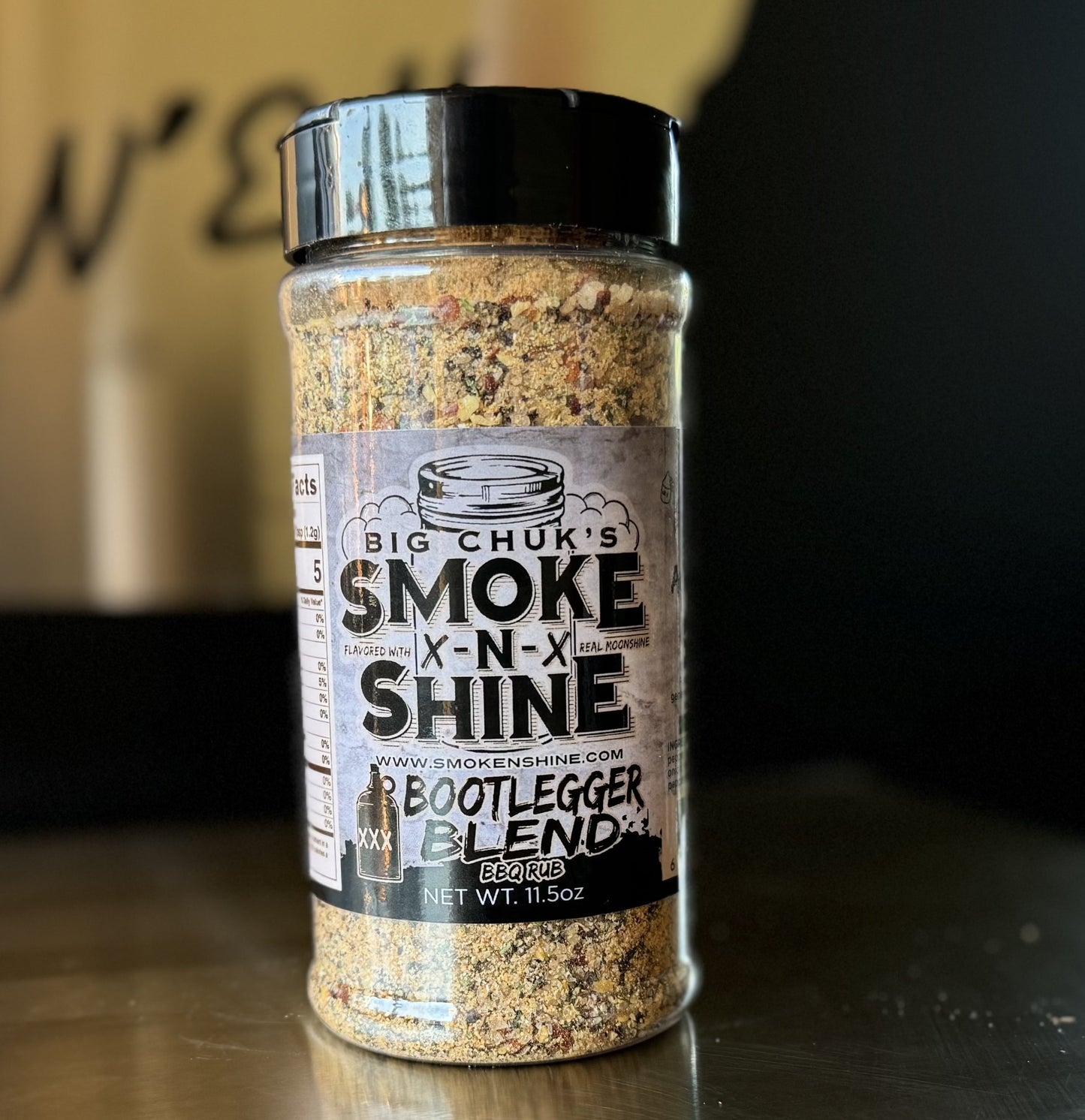 Smoke n Shine's "Bootlegger Blend" Moonshine BBQ Rub 11.5OZ